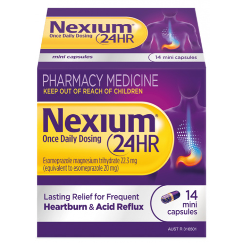 Nexium 24Hr Mini Cap 20mg Bottle 14 (S2)