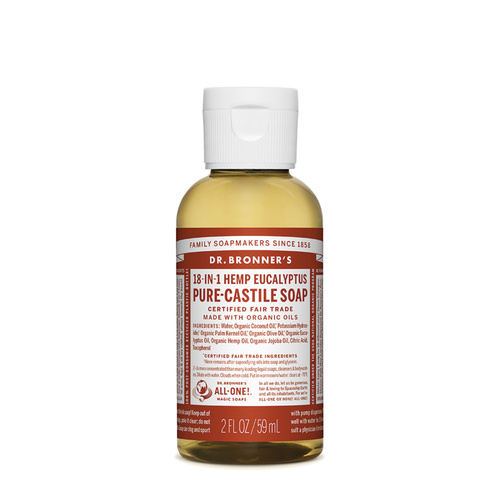 Dr. Bronner's Pure-Castile Soap Liquid (Hemp 18-in-1) Eucalyptus 59ml
