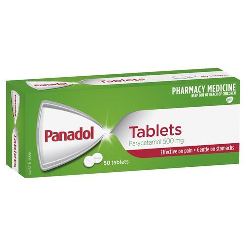 Panadol Tablets 500mg 50 Pack (S2)
