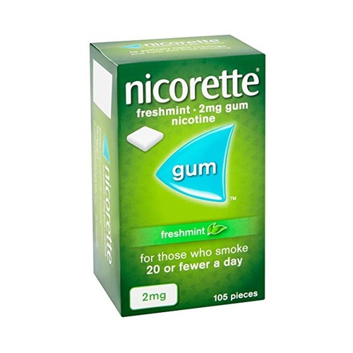 Nicorette Regular Strength 2mg Chewing Gum Freshmint 105