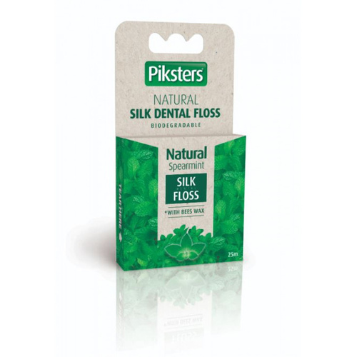 Piksters Natural Silk Dental Floss Spearmint 25m