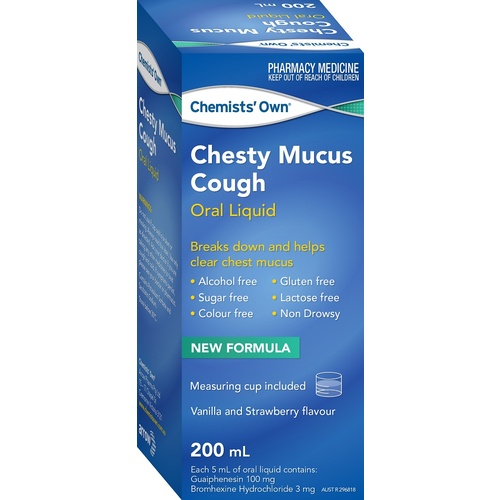 Chemists' Own Chesty Mucus Cough Liquid 200ml (S2)