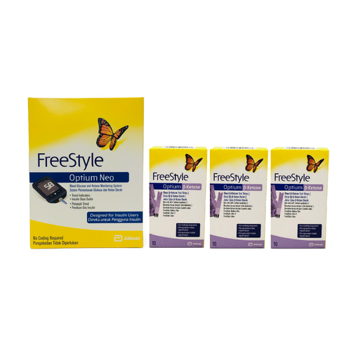 Abbott Freestyle Optium Neo Meter + 3x Boxes Ketone Test Strips