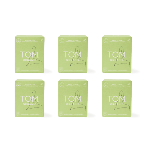 TOM Organic Ultra Thin Pads Regular 10 Pack [Bulk Buy 6 Units]