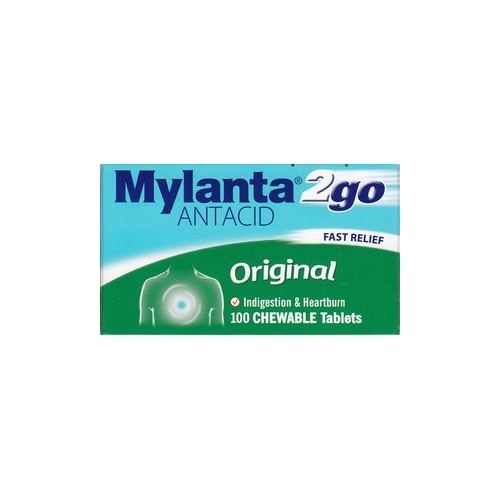 Mylanta2go Original Chewable 100 Tablets 