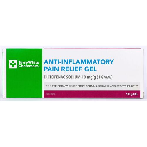 TerryWhite Chemmart Anti Inflammatory Pain Relief Gel 100g