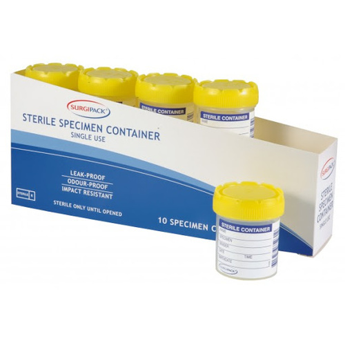 Surgipack Sterile Specimen Container 10 Pack