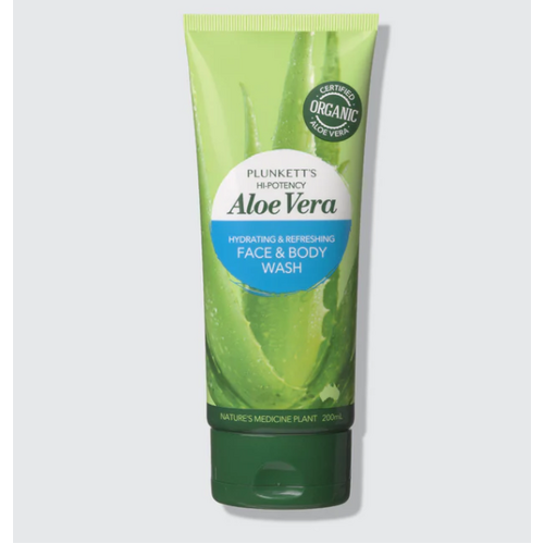 Plunkett's Hi-Potency Aloe Vera - Face & Body Wash 200ml