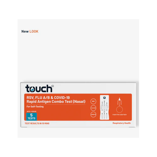 TouchBio RSV Flu A/B & COVID19 Rapid Antigen Test For Self-Testing [5 Tests]