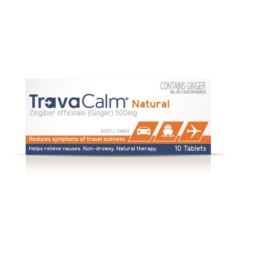 Travacalm 10 Tablets Natural Ginger