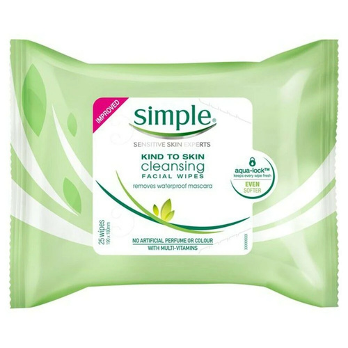 Simple Face Cleansing Wipes 25