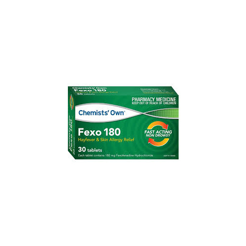 Chemists' Own Fexo 180 30 Tablets  (Telfast 180mg GENERIC) (S2)