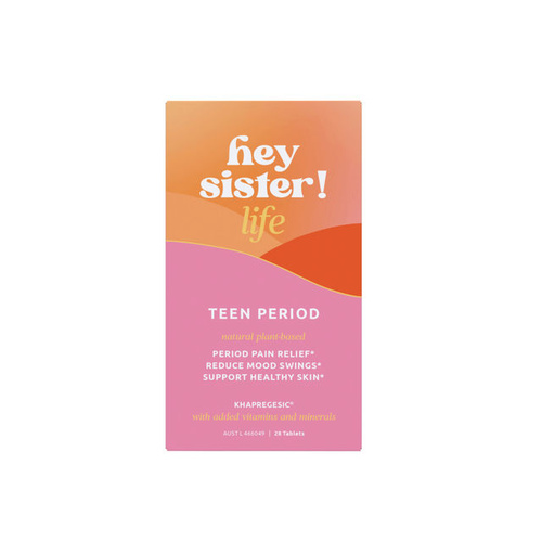 Hey Sister! Life Teen Period Pain 28 Tablets 