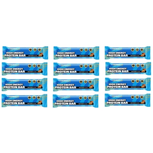 Famous Nutrition High Energy Protein Bar Choc Peanut 60g [12 Units] 