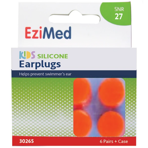 EziMed Kids Silicone Earplugs 6 pairs + Case