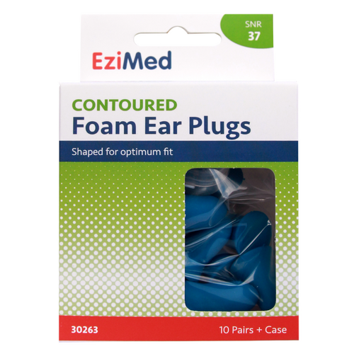 EziMed Contoured Earplugs 10pr + Case