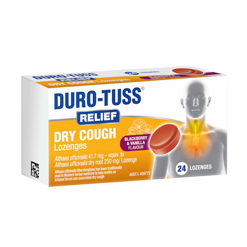 Duro-Tuss Dry Cough Relief Blackberry and Vanilla 24 Lozenges 