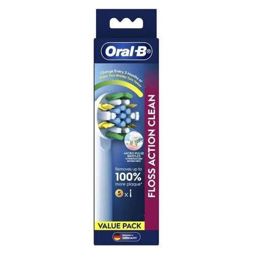 Oral-B Floss Action Clean Electric Toothbrush Refills 5 pack