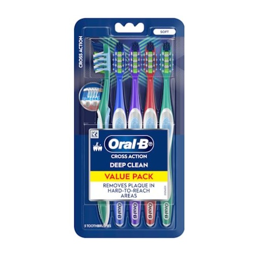 Oral-B Cross Action Toothbrush Soft 5 Pack