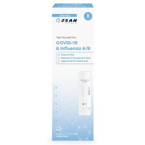 2San 2 Step COVID-19/Influenza Rapid Test Nasal Pen 5 Pack