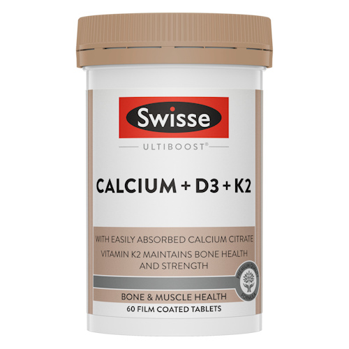 Swisse Ultiboost Calcium + D3 + K2 60 Tablets