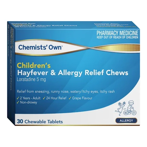 Chemists' Own Hayfever & Allergy Relief 30 Chewable Tablets Blister (S2)