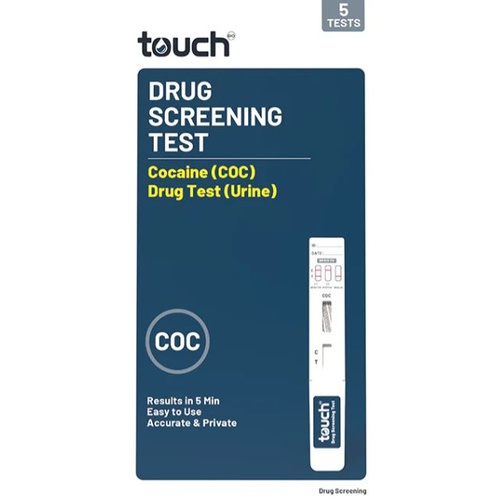 TouchBio Cocaine (COC) Drug Screening Urine Test 5 Tests