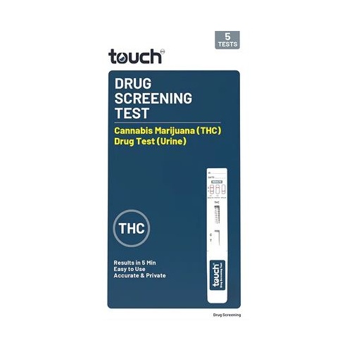TouchBio Cannabis Marijuana (THC) Drug Screening Urine Test 5 Test Kits 