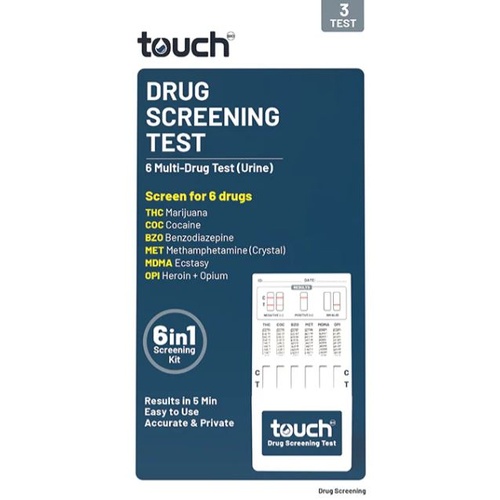 TouchBio 6 Multi-Drug Screening Urine Test 3 Units 