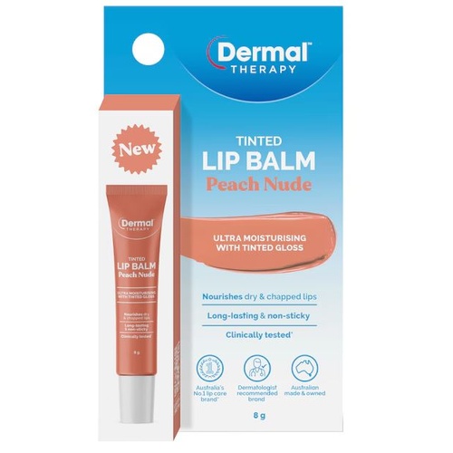  Dermal Therapy Lip Balm Tinted Peach Nude 8g