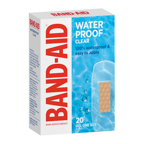 Band-Aid Waterproof Clear Regular Strips 20 Pack