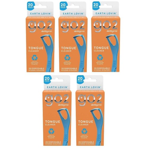 Go2 Dentagenie Tongue Cleaner 20 Pack [Bulk Buy 5 Units] 