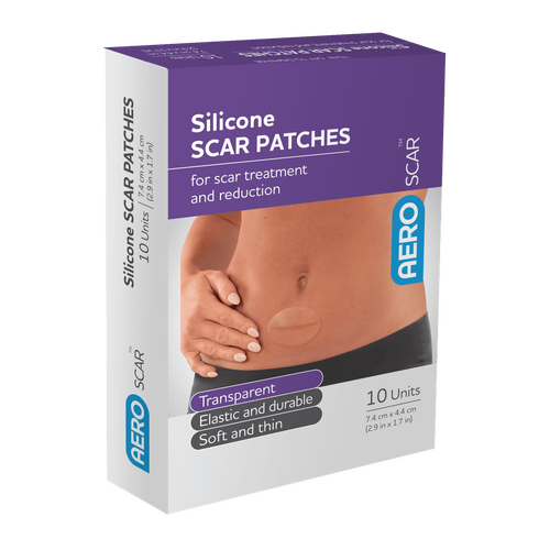 AeroScar Silicone Scar Patch 7.4 x 4.4cm 10pk
