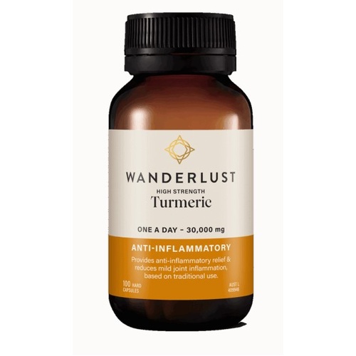 Wanderlust High Strength Turmeric 100 Capsules