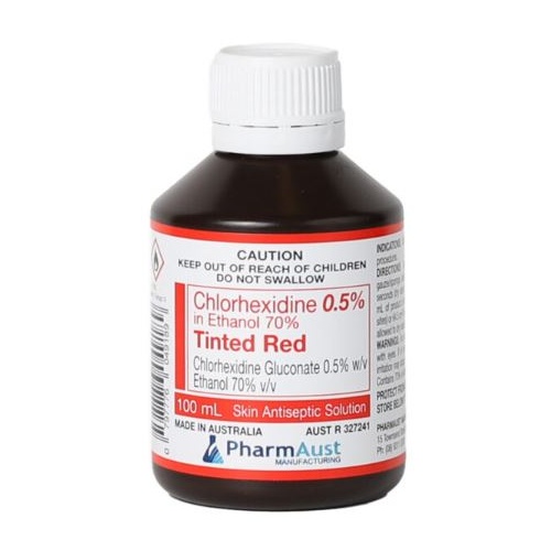 Chlorhexidine 0.5% In 70% Ethanol Solution Red 30ml