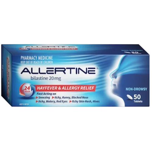 Allertine Bilastine 20mg 50 Tablets (S2) 