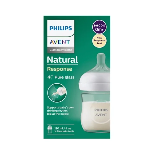 Avent Natural Response Glass Baby Bottle 120ml