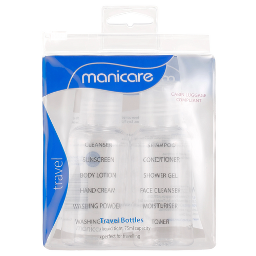 Manicare Travel Bottles 2Pk x3