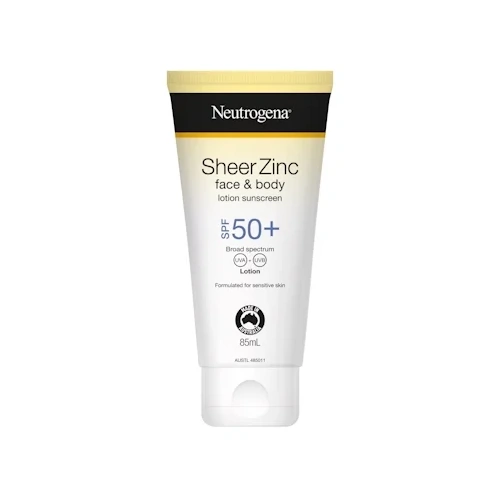 Neutrogena Sheer Zinc Body Lotion SPF50+ 85mL