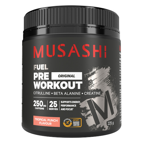 Musashi Pre Workout Powder Tropical Punch 225g