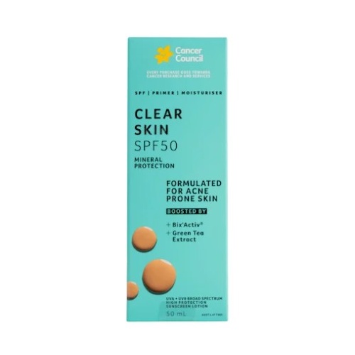 Cancer Council Clear Skin SPF50 50ml