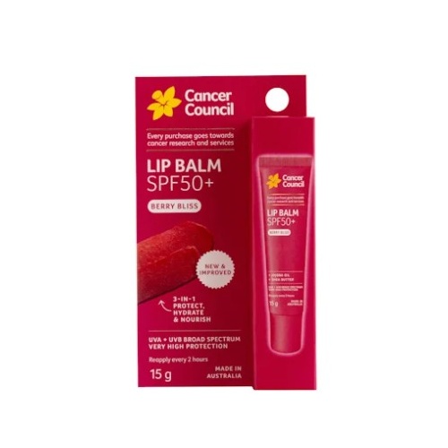 Cancer Council Lip Balm SPF50+ Berry Bliss 15g