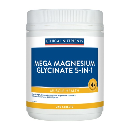 Ethical Nutrients Mega Magnesium Glycinate 5-in-1 240 Tablets