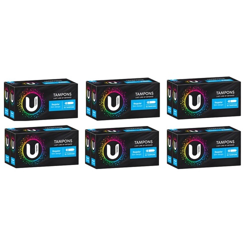 U By Kotex Tampons Regular 32 Pack [6 Units] 