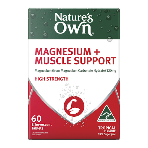 Nature's Own Magnesium + Muscle Effervescent Support 60 Tablets