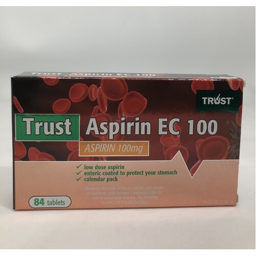 Trust Aspirin EC 100mg 84 Tabs