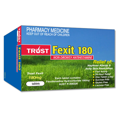 TRUST Fexit 180mg Non-Drowsy Antihistamine 10 Tablets (S2)