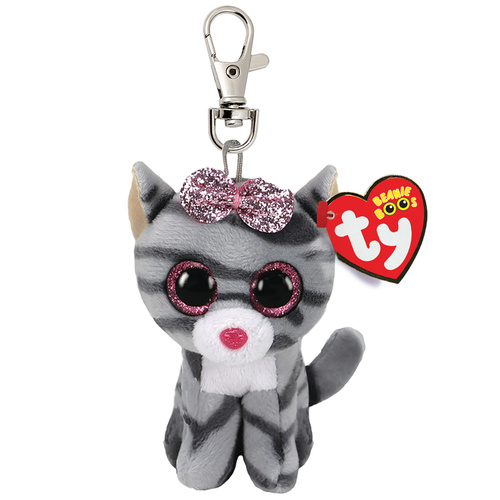 Ty Beanie Boos Kiki the Grey Cat Clip 