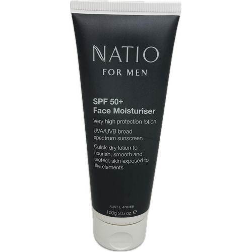 Natio For Men SPF50+ Face Moisturiser 100g 