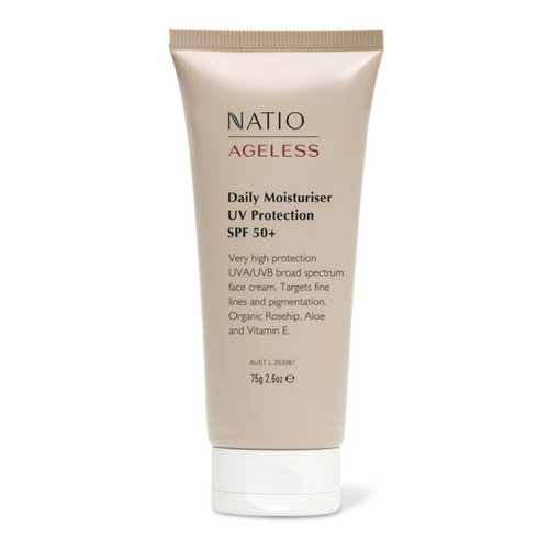 Natio Ageless Dailey Moisturiser UV Protection SPF 50+ 75g 